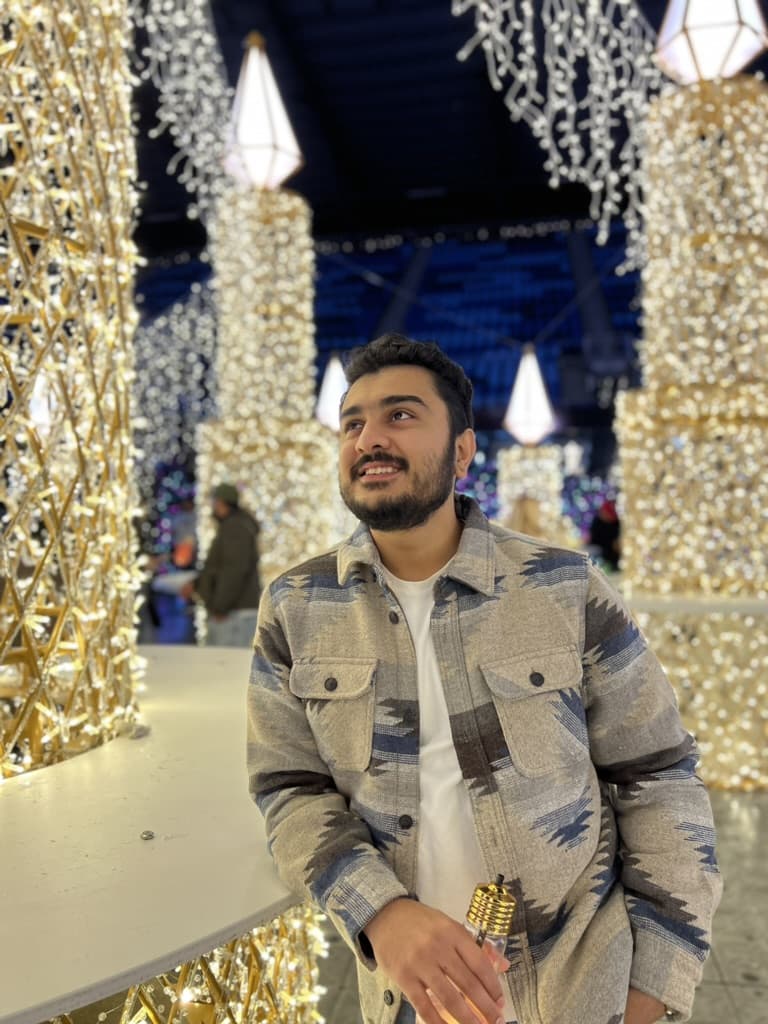 Chaitanya Deshpande at a holiday light installation